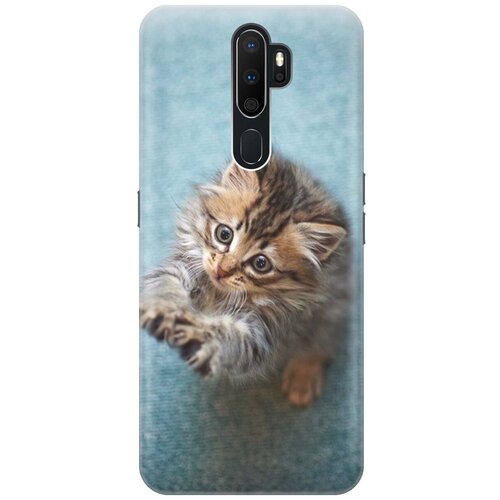 фото Re:pa накладка transparent для oppo a5 2020 с принтом "котёнок на голубом"