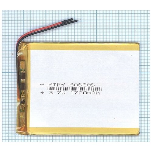 аккумулятор li pol батарея 2 5 60 80мм 2pin 3 7v 1700mah Аккумулятор Li-Pol (батарея) 3x65x85mm 2pin 3.7V/1700mAh