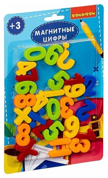 Магнитные игры Bondibon, цифры и знаки, Blister