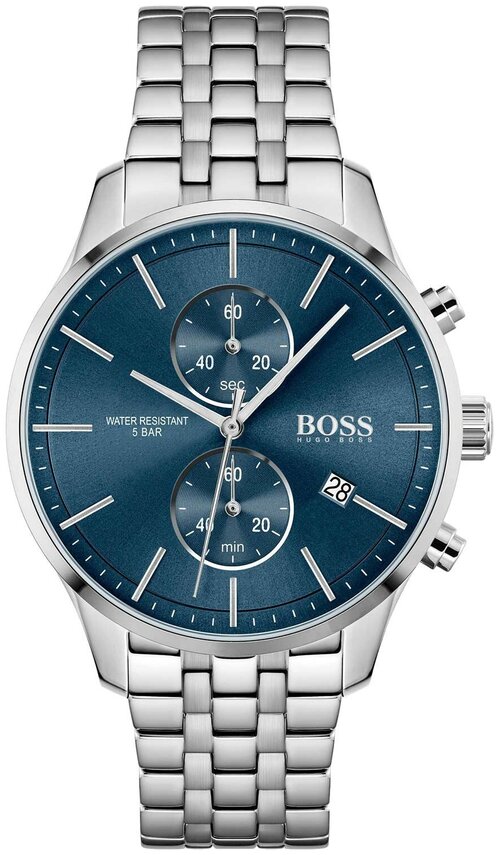 Наручные часы BOSS Associate, серебряный, синий