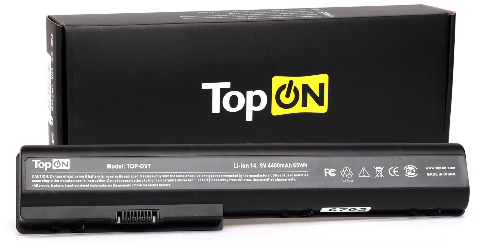 Аккумуляторная батарея TopON TOP-DV7 4400mAh для ноутбуков HP Pavilion DV7 DV8 HDX18 Compaq Presario CQ71-100 CQ71-200 - фото №3