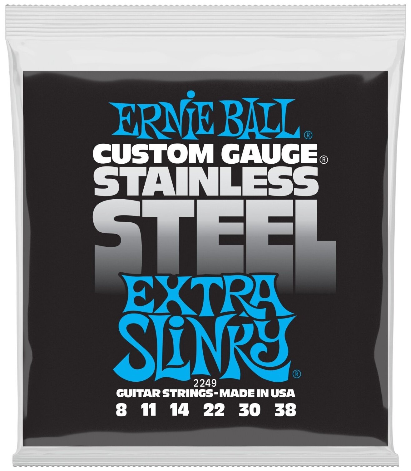 ERNIE BALL 2249 Stainless Steel Slinky Extra 8-38 Струны для электрогитары