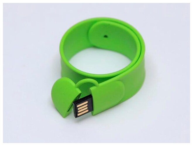 Флешка в виде браслета (8 Гб / GB USB 2.0 Зеленый/Green SS001 Flash drive браслет VF- 201)