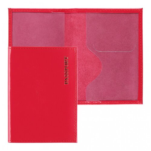 Обложка для паспорта натуральная кожа, цвет фуксия KLERK Luxury 213942 - 1 шт.