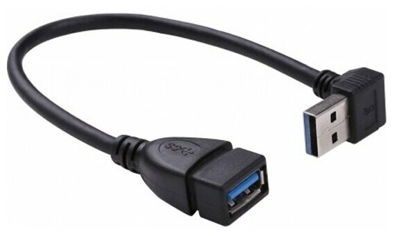 Кабель адаптер угловой Ks-is USB 3.0 male female (KS-401O) левый