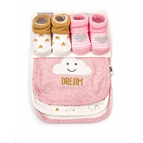 Подарочный набор нагрудники + носочки 