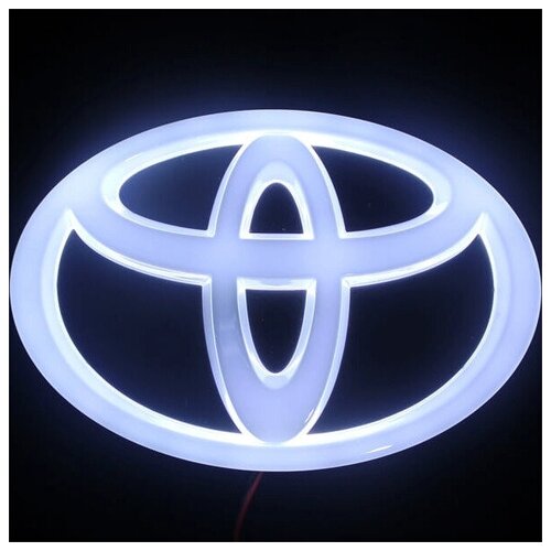 4D логотип Toyota (Белый 10 x 6.8)