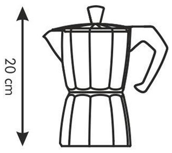 Кофеварка гейзерная TESCOMA PALOMA 647006, 340 мл, 6 кружек - фотография № 3