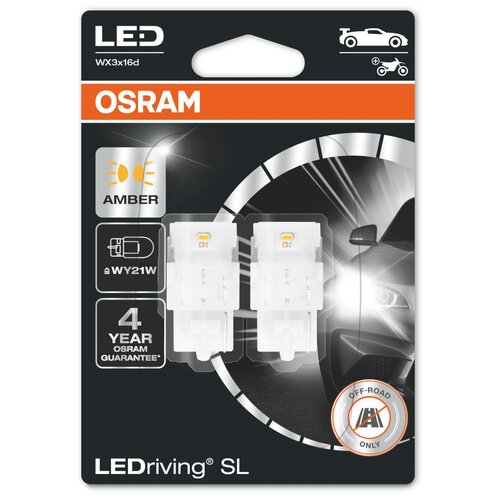 Лампа Osram W21W 12V-LED (W3x16d) Amber 2шт 7504DYP-02B