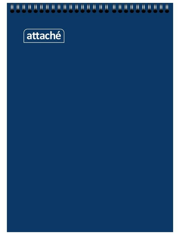 Блокнот Attache А6 60 л. синий в клетку спираль (105x145 мм) 650135