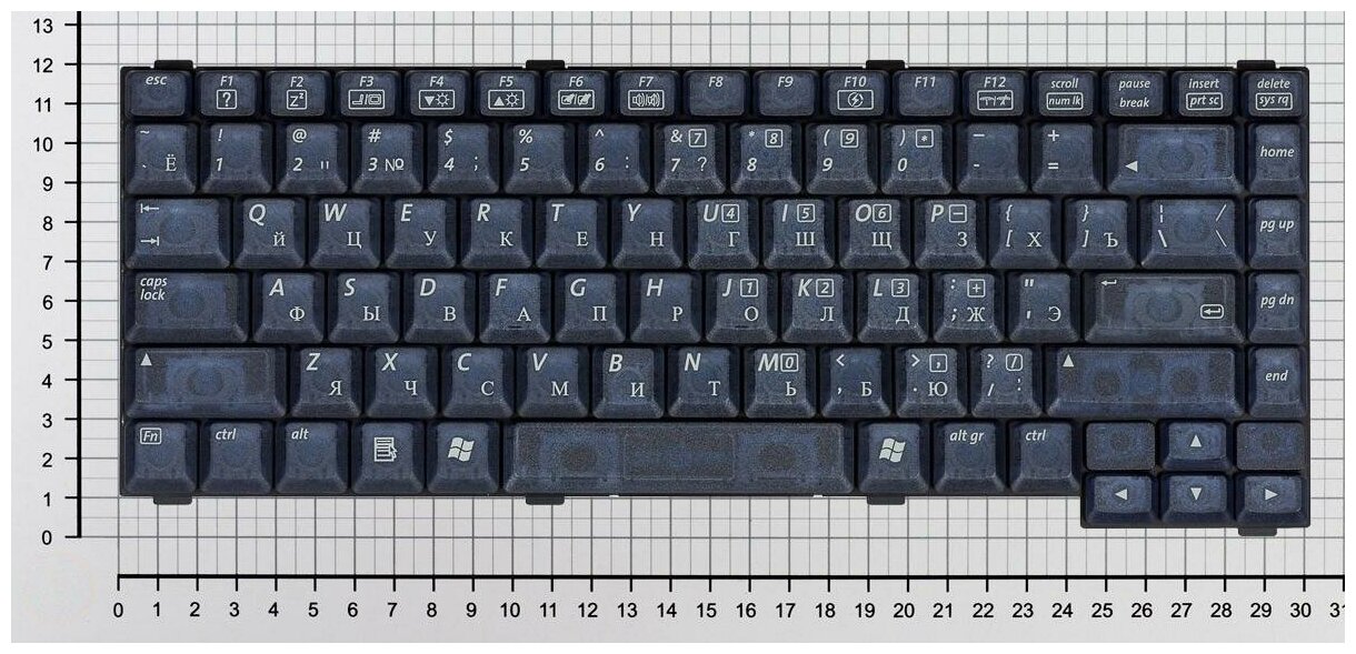 Клавиатура для ноутбука Toshiba K011126U1 черная