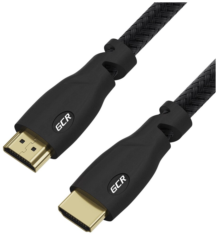 Greenconnect Кабель 1.0m HDMI версия 2.0, HDR 4:2:2, Ultra HD, 4K 60 fps 60Hz/5K*30Hz, 3D, AUDIO, 18.0 Гбит/с, 28/28 AWG, OD7.3mm, тройной экран, черный нейлон, GCR-HM811-1.0m