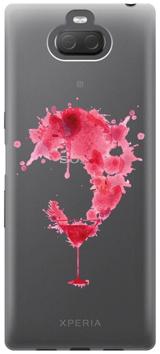 Силиконовый чехол с принтом Cocktail Splash для Sony Xperia 10 Plus / XA3 Ultra / Сони Иксперия 10 Плюс