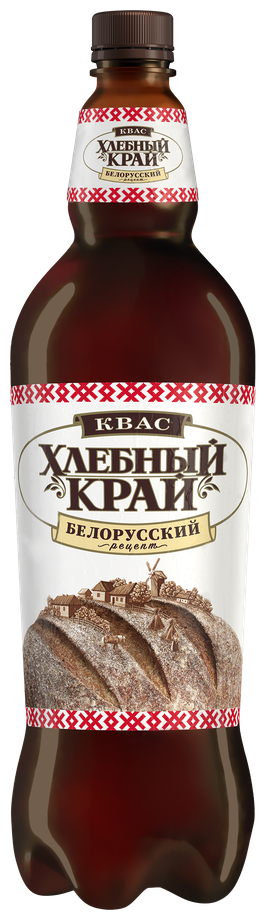 Квас Хлебный Край Белорусский рецепт, 1.25 л, бутылка