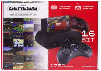 SEGA Retro Genesis Modern mini + 175 игр + 2 джойстика + картридж (серия DN, модель: DN-02)