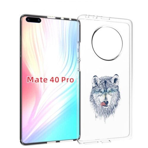 Чехол MyPads голодгый волк для Huawei Mate 40 Pro (NOH-NX9) задняя-панель-накладка-бампер