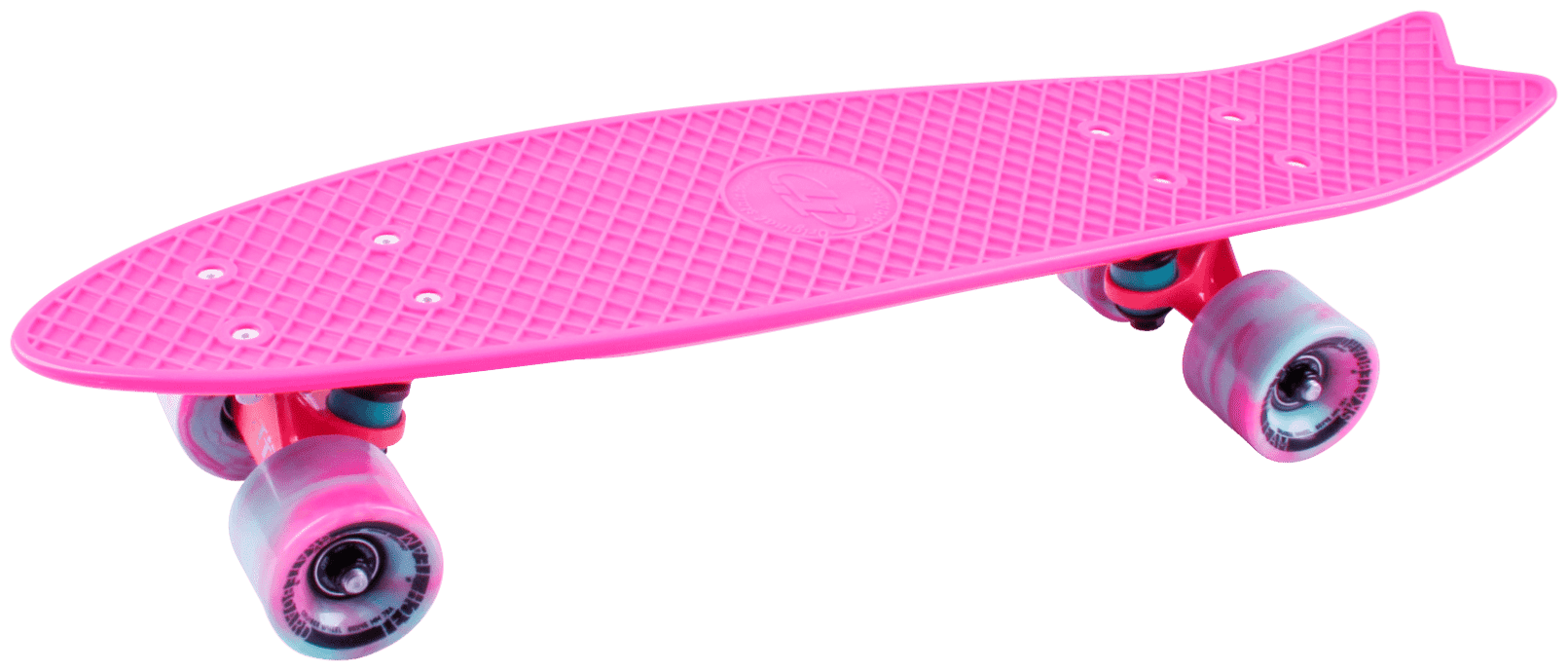 Скейтборд пластиковый Fishboard 23 pink 1/4 TLS-406