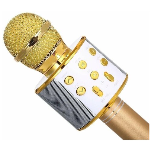 Беспроводной караоке-микрофон WS-858 золотой 61300₽