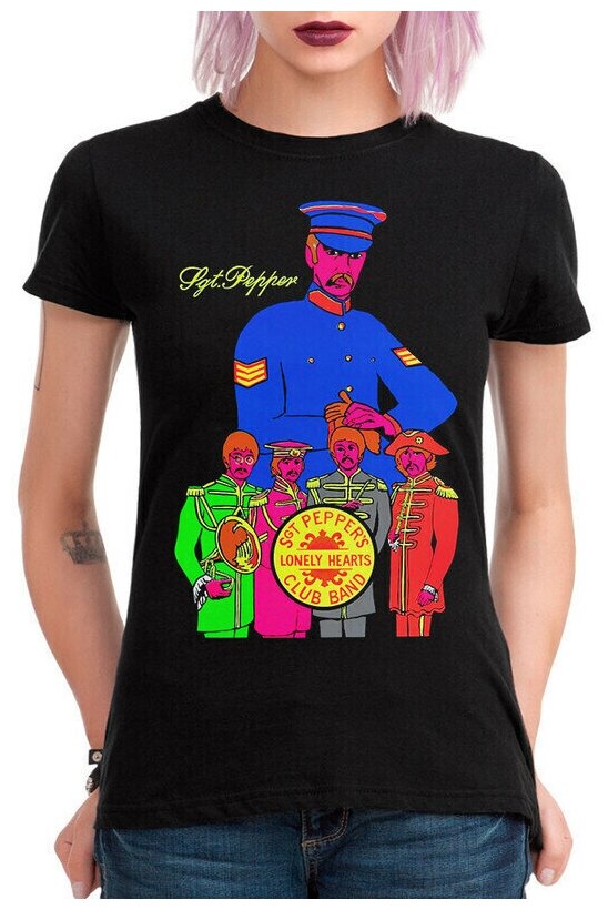 Футболка DreamShirts The Beatles Женская черная 