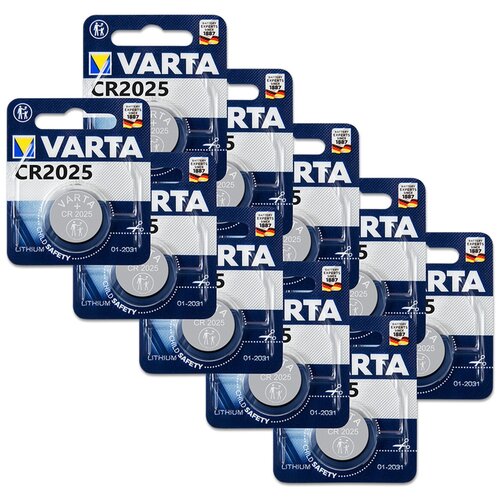 Батарейка CR2025 3V Varta Blister, 10 шт. батарейка varta cr2025 3v