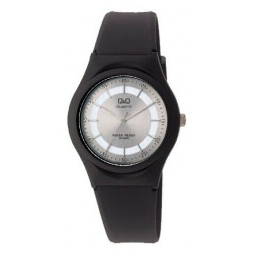 фото Наручные часы q&q, кварцевые, корпус пластик, ремешок каучук, водонепроницаемые