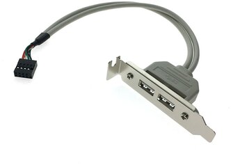 Планка (bracket) в корпус USB 2.0 - 2 порта низкопрофильная (low profile) Espada модель: EBRT-2USB2LOW