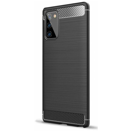 фото Brodef carbon силиконовый чехол для samsung galaxy note 20 черный