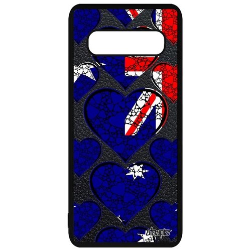 фото Красивый чехол для телефона // galaxy s10 plus // "флаг австралии с сердцем" дизайн страна, utaupia, цветной