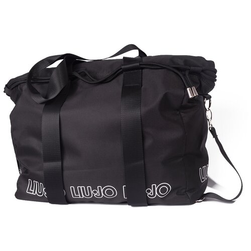 фото Liu jo сумка черная тканевая логотип (t.u.)