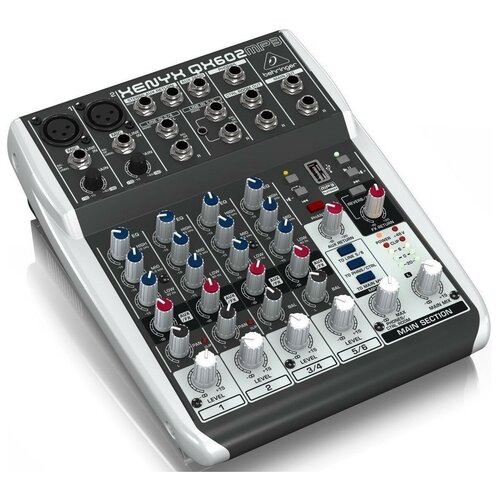 Микшер BEHRINGER QX602MP3, 6 каналов, компактный