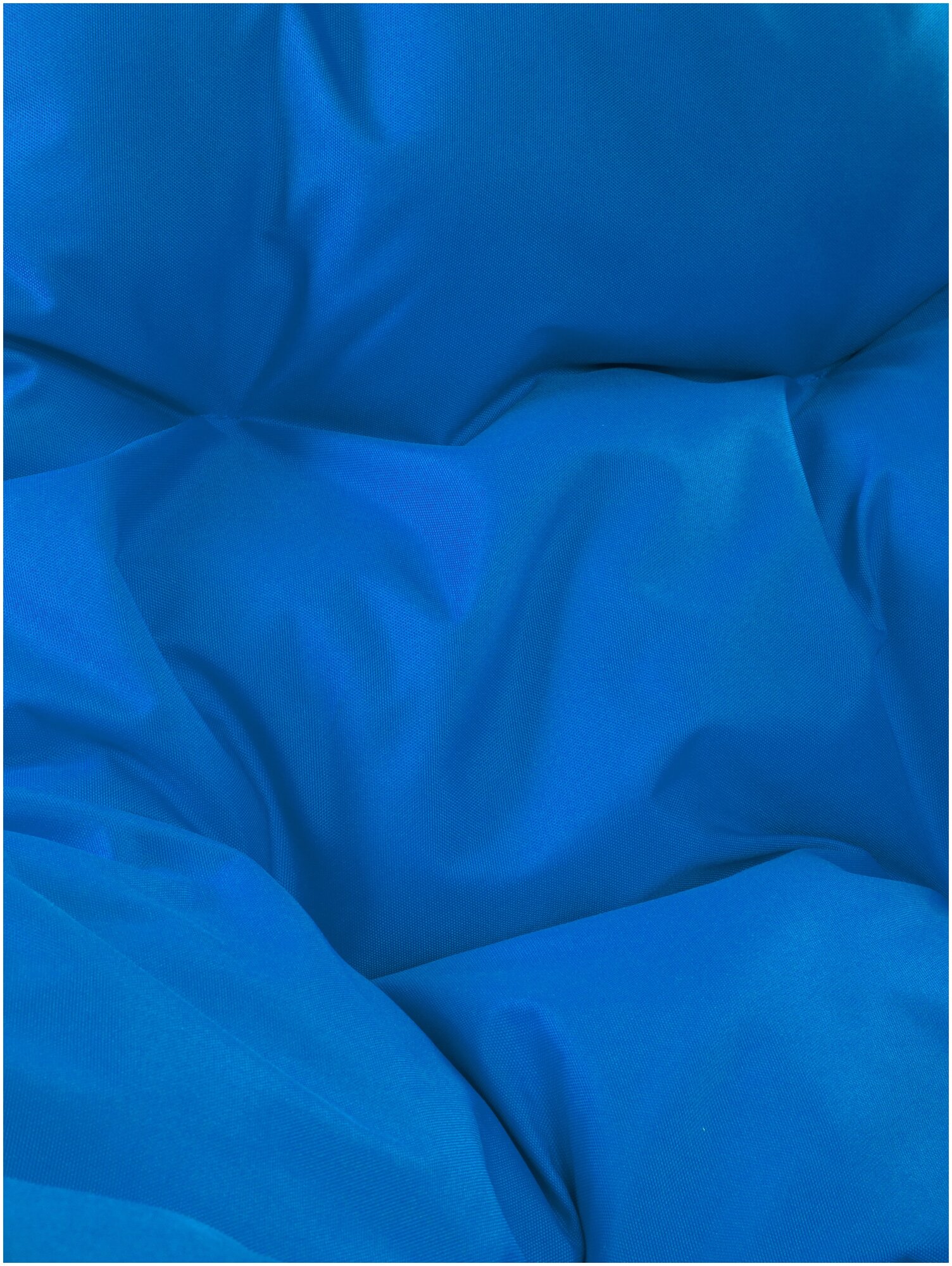 Кресло m-group круг на подставке ротанг белое, синяя подушка - фотография № 16