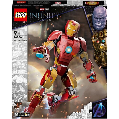 конструктор lego super heroes 10782 схватка халка и носорога на грузовиках Конструктор LEGO Marvel Avengers Movie 4 76206 Фигурка Железного человека, 381 дет.