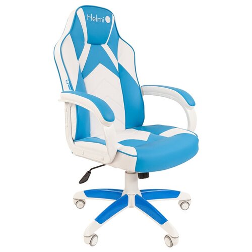 фото Компьютерное кресло helmi hl-s17 игровое, обивка: искусственная кожа, цвет: синий