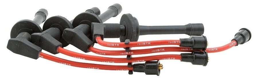 фото Провода высоковольтные (силикон) с наконечниками ЗМЗ 409 Евро 0, 2 (redBTR) кат. номер 4062.3707244-10