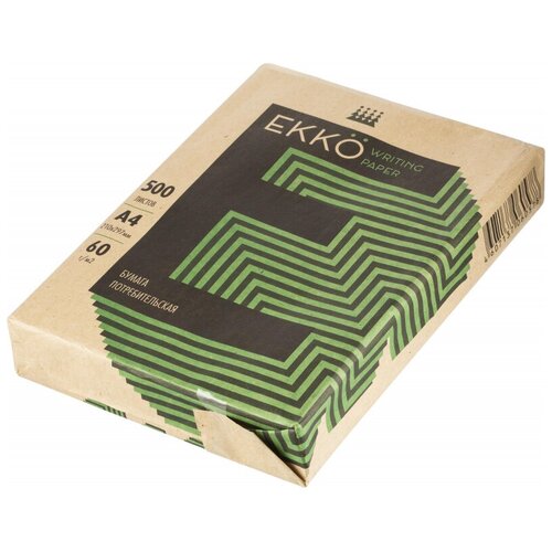 Писчая бумага EKKO А4 60 гкв м белизна 60 ISO 500 л 990₽