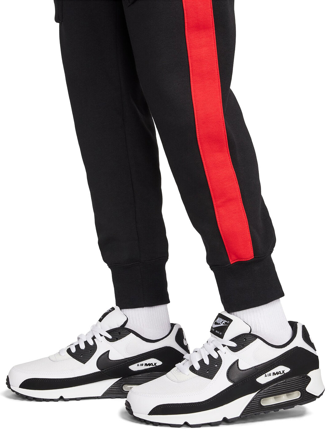 Брюки спортивные NIKE Air, размер L, черный/красный — фото 1