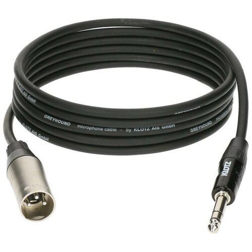 Кабель аудио 1xJack - 1xXLR KLOTZ GRG1MP01.5 GREYHOUND 1.5m шнур соединительные klotz foauh015