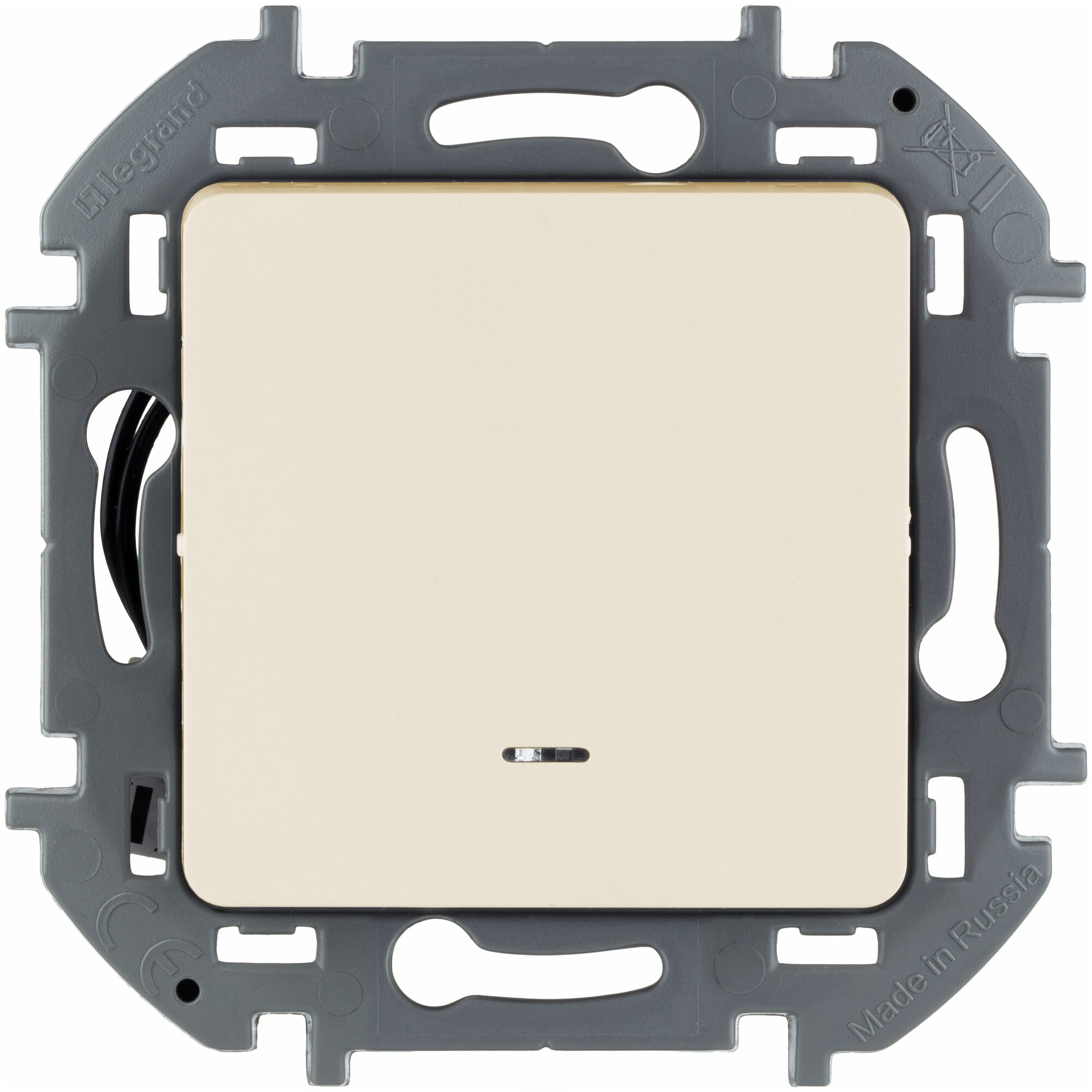 Выключатель 1-кл. Inspiria 250В 10AX с подсветкой / индикацией сл. кость Leg 673611 1шт