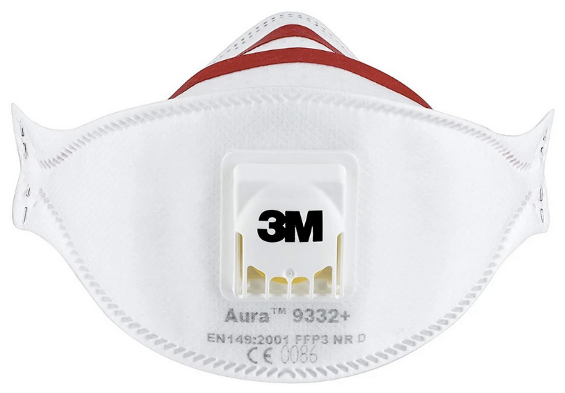 3M Aura 9332+ Gen3 класс защиты FFP3 (до 50 Пдк) c клапаном 7100208915 .