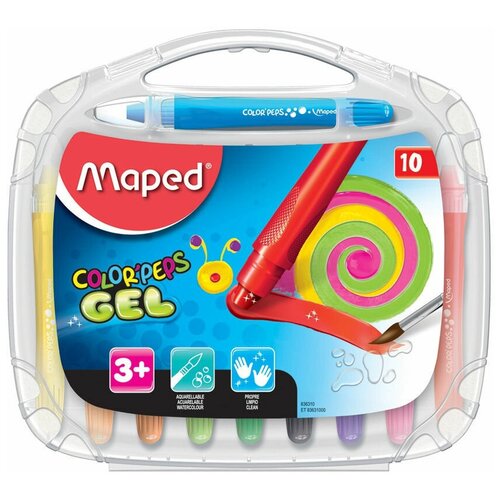Мелки для рисования Maped Color Peps, гелевые, 10 цветов