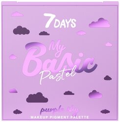 7DAYS Палетка пигментов для макияжа My Basic Pastel 101 purple sky