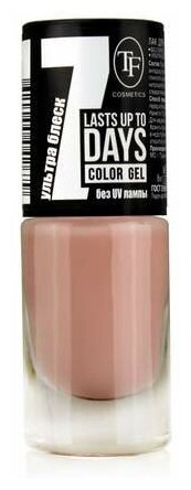 TF Cosmetics лак для ногтей 7 days Color Gel, 8 мл, №293 нежно-розовый/полупрозрачный