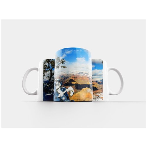 фото Кружка "гранд-каньон зимой, девочка, великий" 320 мл lotsprints