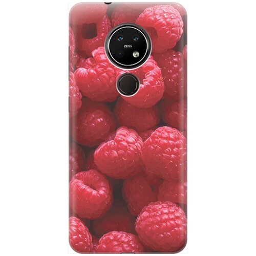 фото Re:pa накладка transparent для nokia 6.2 / 7.2 с принтом "малинки"