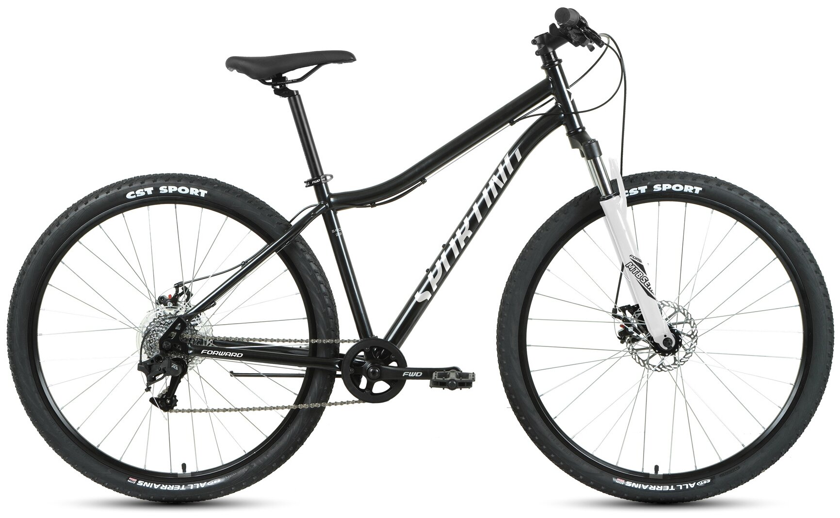 Горный велосипед Forward Sporting 29 2.2 D, год 2022, ростовка 19, цвет Черный-Белый