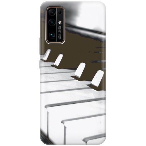 фото Силиконовый чехол на honor 30 / хонор 30 с принтом "черно-белые клавиши gosso