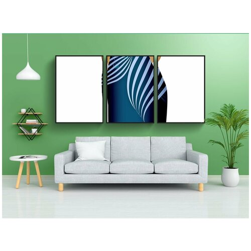 фото Набор модулных постеров для интерьера "хлопушка, женщина, мода" 60x90 см. в тубусе, без рамки lotsprints