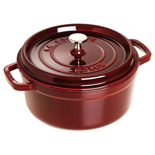 Кокот Staub круглый, 20 см, 2,2 л, гранатовый 1102087