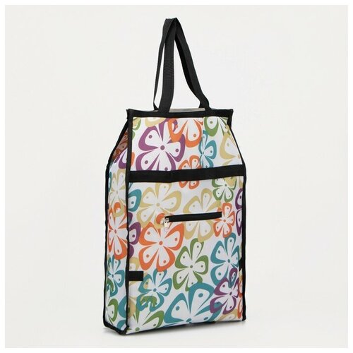 фото Сумка хозяйственная складная на колесах, отдел на липучке, 2 колеса, цвет малиновый бренд ко