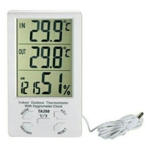 Термометр с измерением температуры и влажности воздуха TA 298 с выносным датчиком